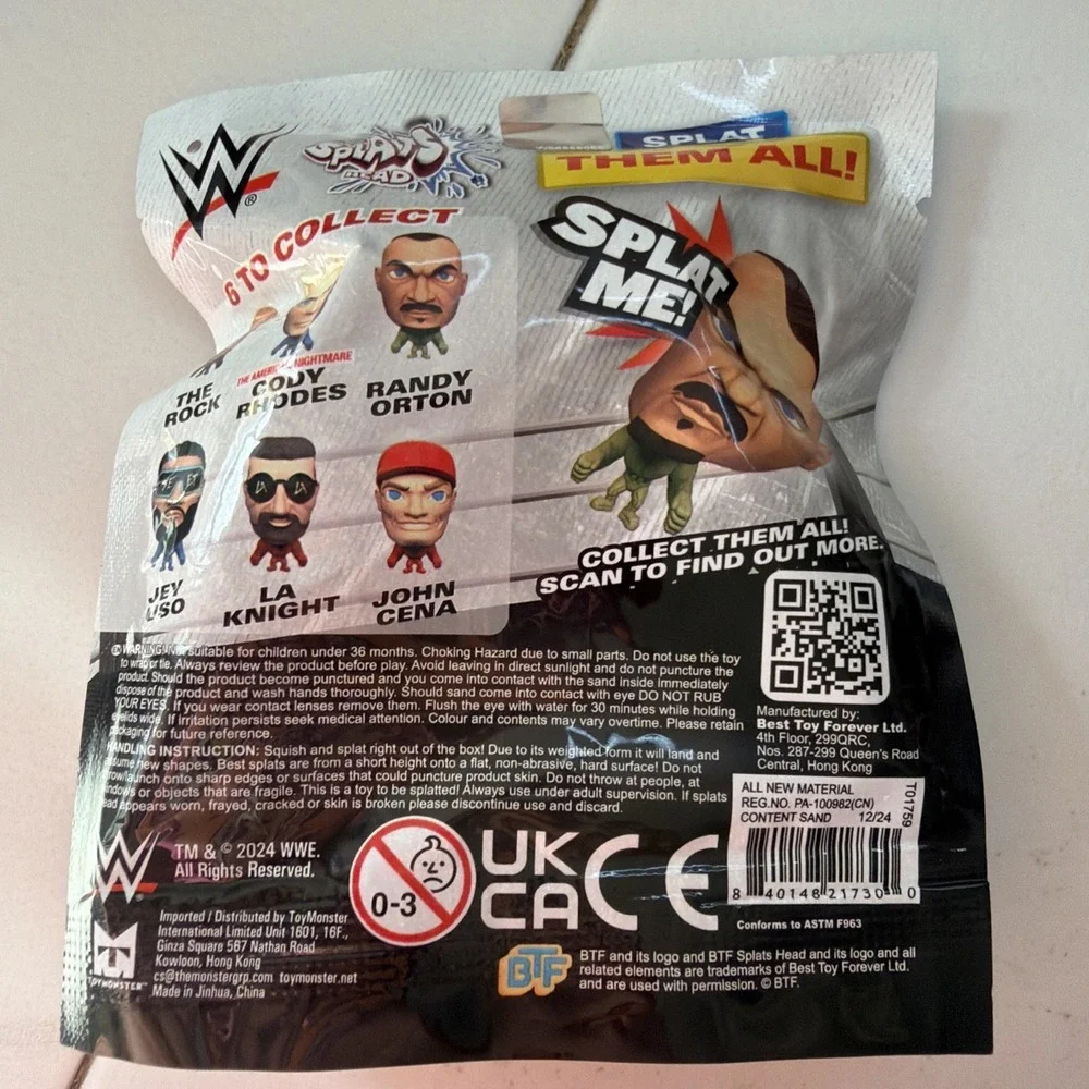 NEW 2 Sealed Packs WWE Splats Heads In The Pack Series Wrestling Stars Splat Me